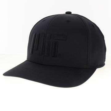MIT LightweightPerformance Black Tonal Embroidered Block H Adjustable Hat