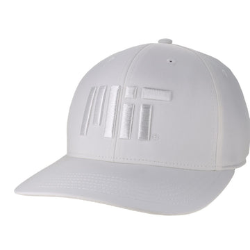 MIT LightweightPerformance White Tonal Embroidered Block H Adjustable Hat