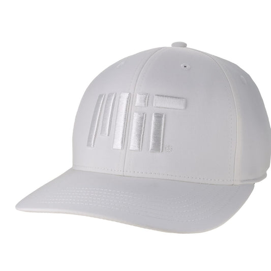 MIT LightweightPerformance White Tonal Embroidered Block H Adjustable Hat