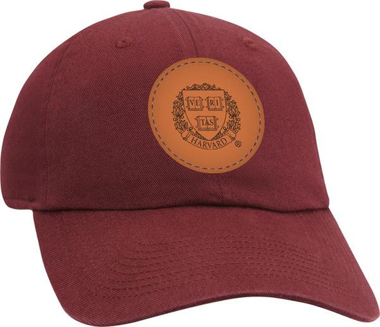 7243-Harvard Leather Patch Adjustable Twill Hat_media.jpg