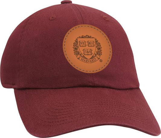 7243-Harvard Leather Patch Adjustable Twill Hat_media.jpg