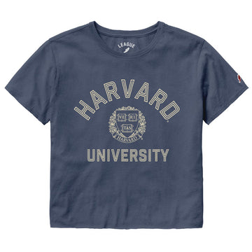 Harvard League Womens Clothesline Denim Tee