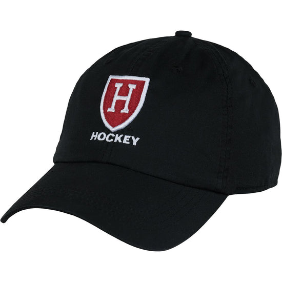 7394-Harvard Hockey Embroidered Shield Adjustable Twill Hat_media_02.jpg