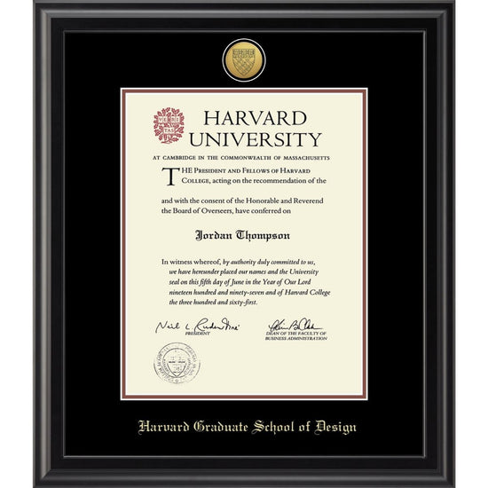 7396-Harvard Medallion Midnight Black Matte Diploma Frame With Black Mat_Harvard-Design.jpg