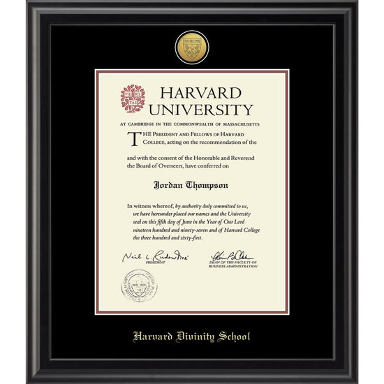 7396-Harvard Medallion Midnight Black Matte Diploma Frame With Black Mat_Harvard - Divinity.jpg