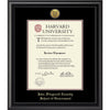7396-Harvard Medallion Midnight Black Matte Diploma Frame With Black Mat_JFK Government.jpg