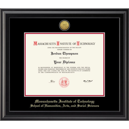7397-MIT Medallion Midnight Black Matte Diploma Frame With Black  Mat_MIT SHASS.jpg