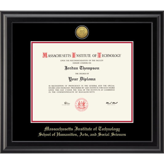 7397-MIT Medallion Midnight Black Matte Diploma Frame With Black  Mat_MIT SHASS.jpg