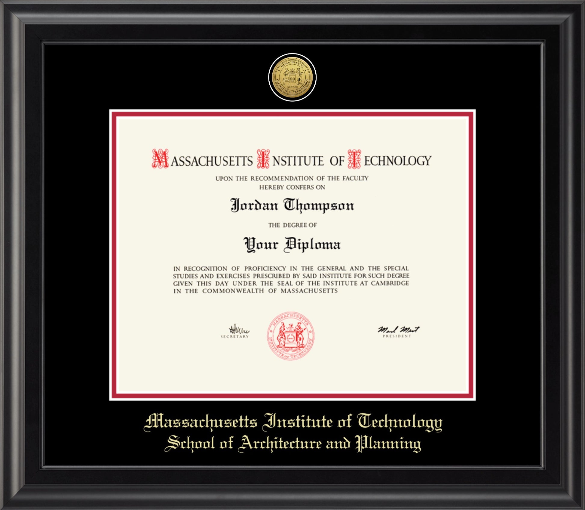 7397-MIT Medallion Midnight Black Matte Diploma Frame With Black  Mat_MIT School of Architecture and Planning.jpg