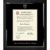 7398-Harvard Embossed Eclipse Black Satin High Gloss Diploma Frame With Black Mat_Harvard-Design.jpg