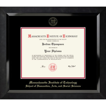 7399-MIT Embossed Eclipse Black Satin High Gloss Diploma Frame With Black  Mat_MIT SHASS.jpg