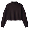 Harvard DreamGlow Womens Dark Espresso Cropped Mock Neck