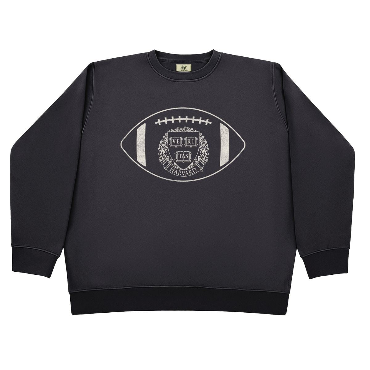 7428-Harvard Crew Dog Football Crewneck_Black.jpg