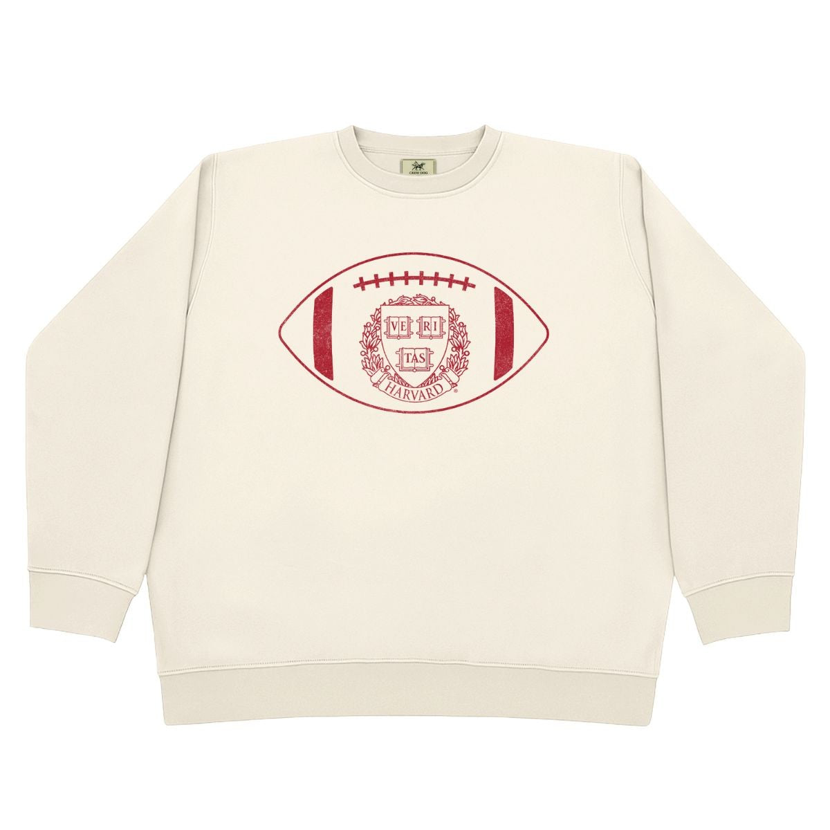 7428-Harvard Crew Dog Football Crewneck_Cream.jpg