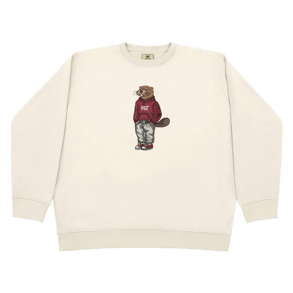 7434-MIT Crew Dog Embroidered Tim the Beaver Heritage Crewneck_media.jpg