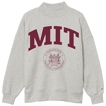 MIT League Women's Mock Neck Pullover Sweatshirt
