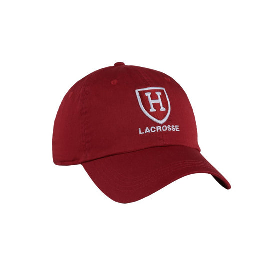 Harvard Lacrosse Embroidered Athletic Shield Adjustable Twill Hat