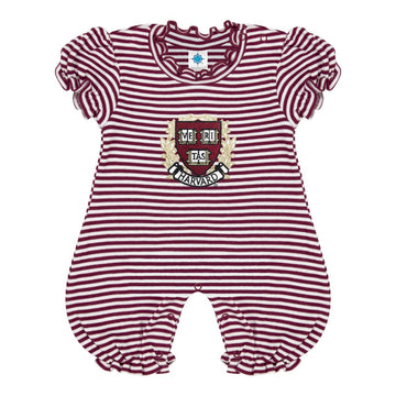Harvard Infant Striped Puff Sleeve Romper
