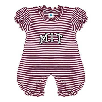 MIT Infant Striped Puff Sleeve Romper