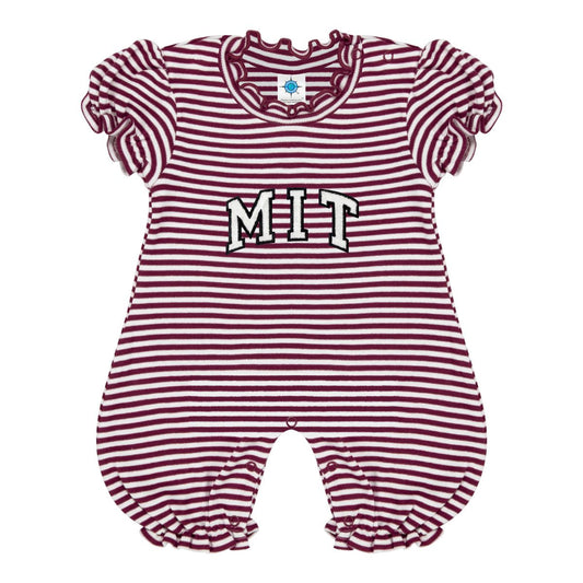 MIT Infant Striped Puff Sleeve Romper