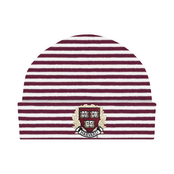 Harvard Infant Striped Knit Cap