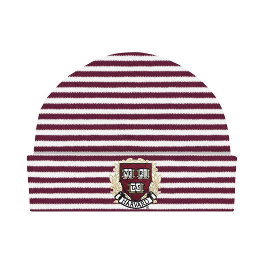 Harvard Infant Striped Knit Cap