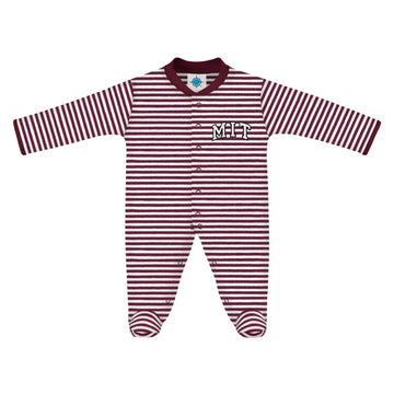 MIT Infant Striped Footed Romper