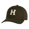 Harvard Embriodered Leather Classic Structured Brass Slider Hat