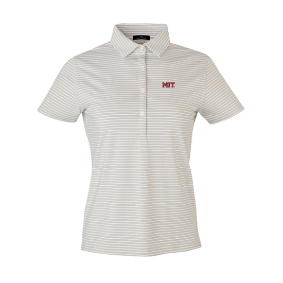 8238-MIT Women's Ecotec Carmel Stripe Polo_Cloud White.jpg