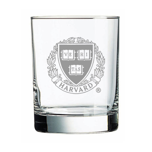 8470-Harvard Veritas Set of 2 Crystal Engraved Old Fashioned Glass_media.jpg