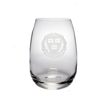 8473-Harvard Veritas Engraved Set of 2 Stemless Crystal Wine Glass_media.jpg