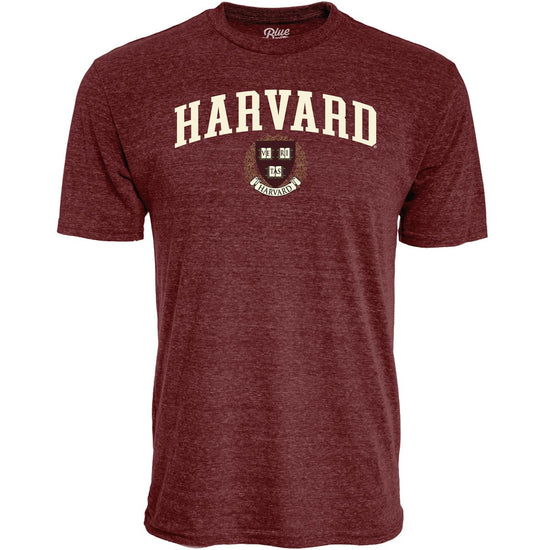 8635-Harvard Blue 84 Bi-Blend Arched Seal Tee Shirt_Maroon.jpg