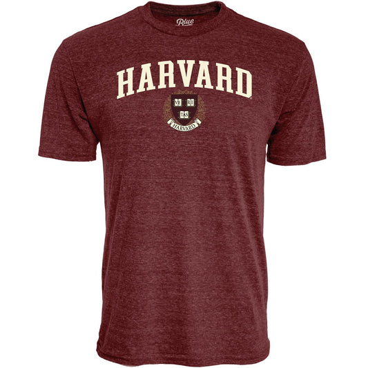 8635-Harvard Blue 84 Bi-Blend Arched Seal Tee Shirt_Maroon.jpg