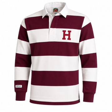 Harvard Barbarian Striped Embroidered Rugby Shirt