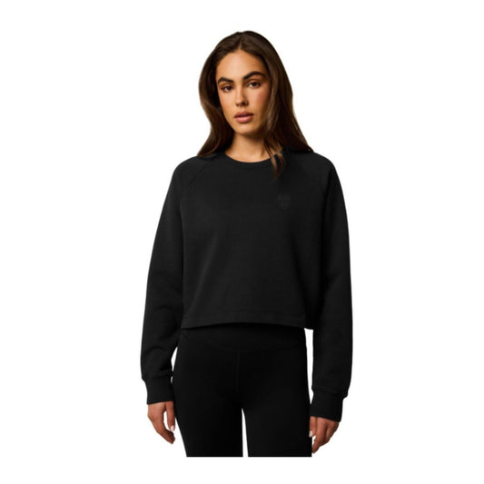 Harvard Women's Greyson Blackout Veritas Shield Cropped Aspen Crewneck
