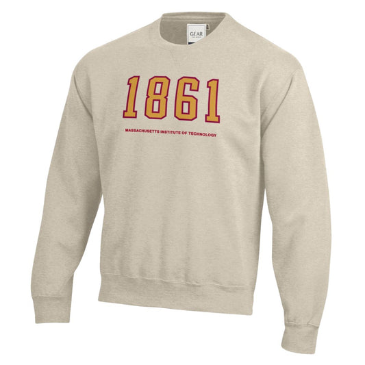 MIT Gear For Sports Boucle Applique Establish Date Big Cotton Crew