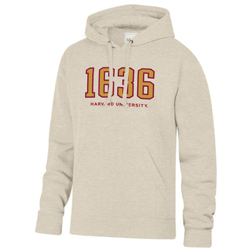 Harvard Gear For Sports Boucle Applique Establish Date Big Cotton Hood