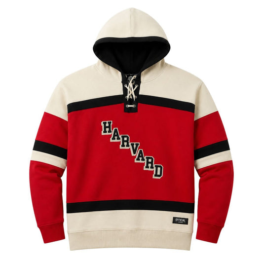 Harvard Official League Embroidered HOCKEY Hoodie
