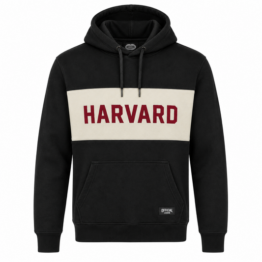 Harvard Official League Embroidered Tri-Color Hoodie