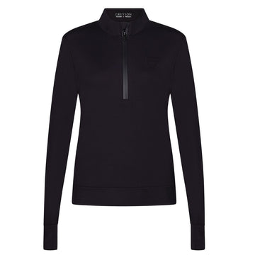 Harvard Women's Greyson Blackout Veritas Shield Halley Quarter Zip