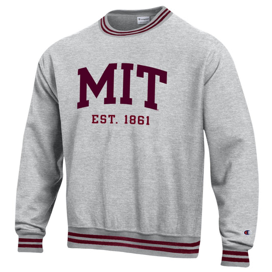 MIT Champion Reverse Weave Yarn Dye Rib Applique Crew