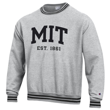 MIT Champion Reverse Weave Yarn Dye Rib Applique Crew