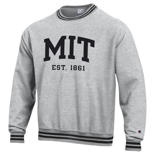 MIT Champion Reverse Weave Yarn Dye Rib Applique Crew