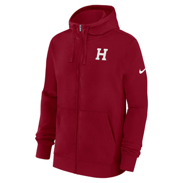 Harvard Nike Club Fleece Full Zip Embroidered Hood