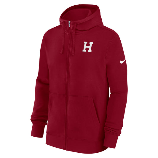 Harvard Nike Club Fleece Full Zip Embroidered Hood