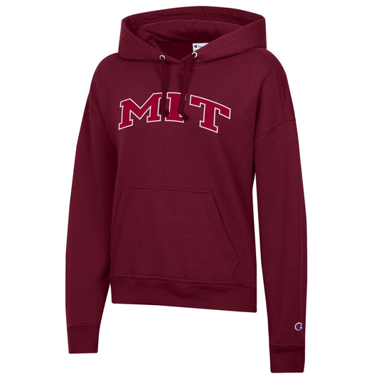 MIT Women's Champion Powerblend Hoodie With Shield