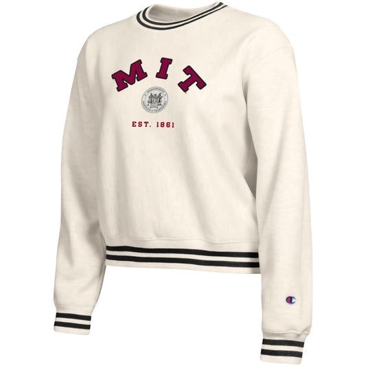 MIT Women's Champion Reverse Weave Yarn Dye Crew