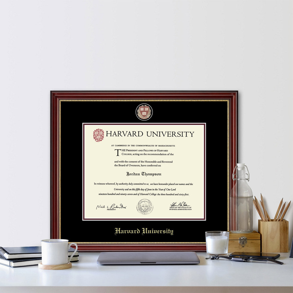 Harvard Masterpiece Medallion Diploma Frame in Kensington Gold