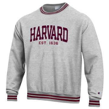 Harvard Champion Reverse Weave Yarn Dye Rib Applique Crew