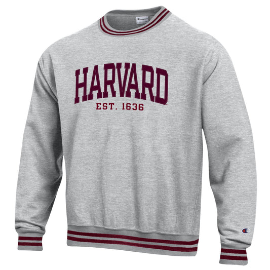 Harvard Champion Reverse Weave Yarn Dye Rib Applique Crew